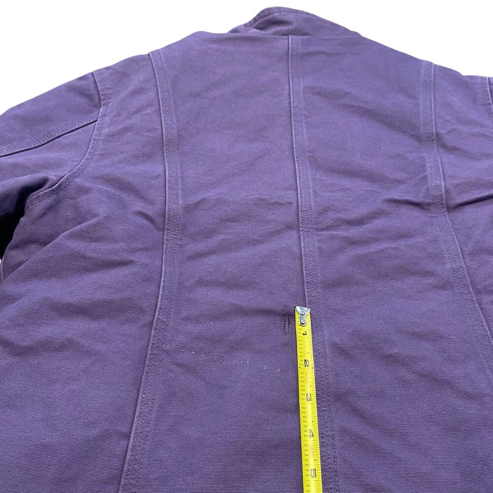Women’s Carhartt Jacket Coat WJ022 GPE Purple Vintage Style XL Sherpa IRREGULAR - Picture 8 of 8